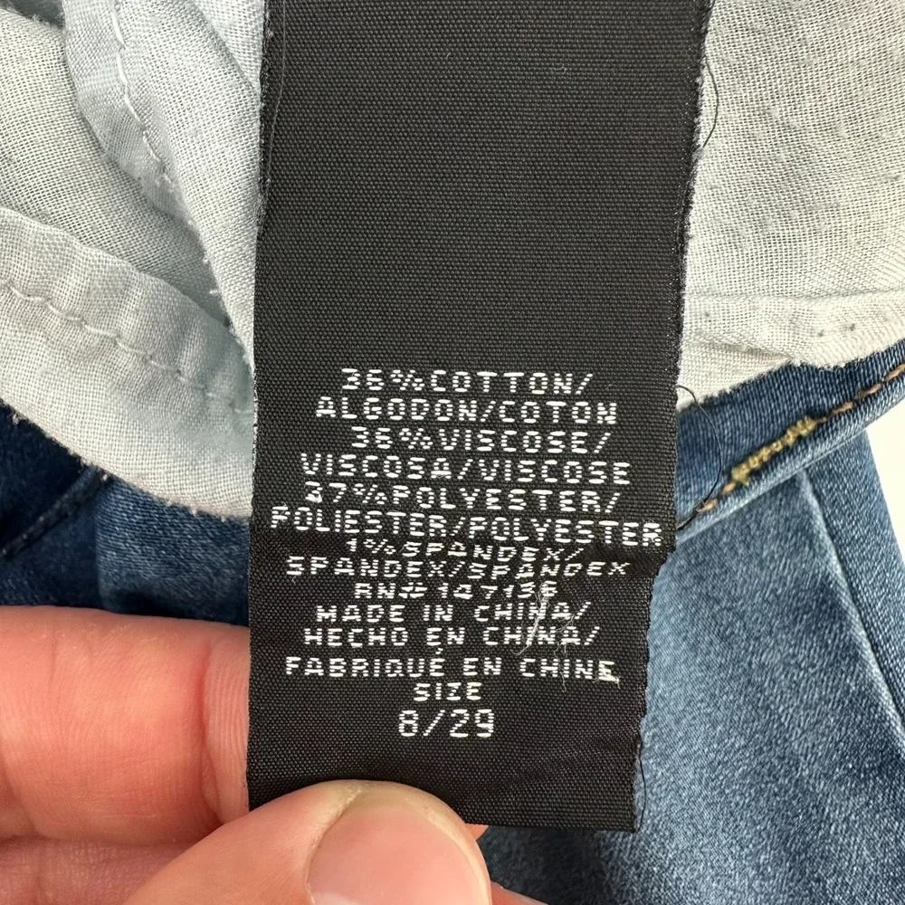 1822 Denim Jeans Womens 8/29 Blue Better Butter Slim Straight Mid-Rise Whisker